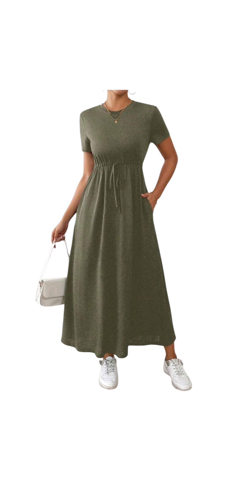 Womens Modest Dress with Fringes