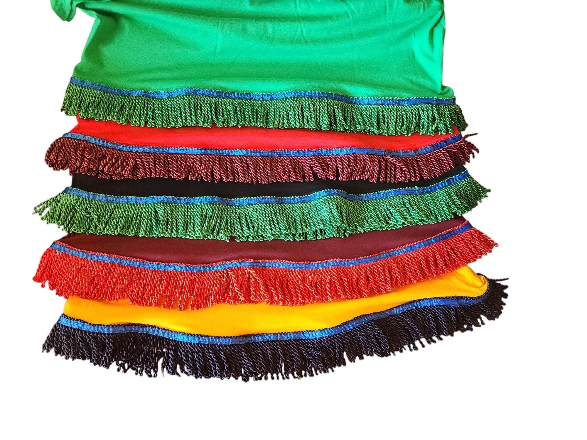 Adult Solid Color Fringed Shirts Set of 5