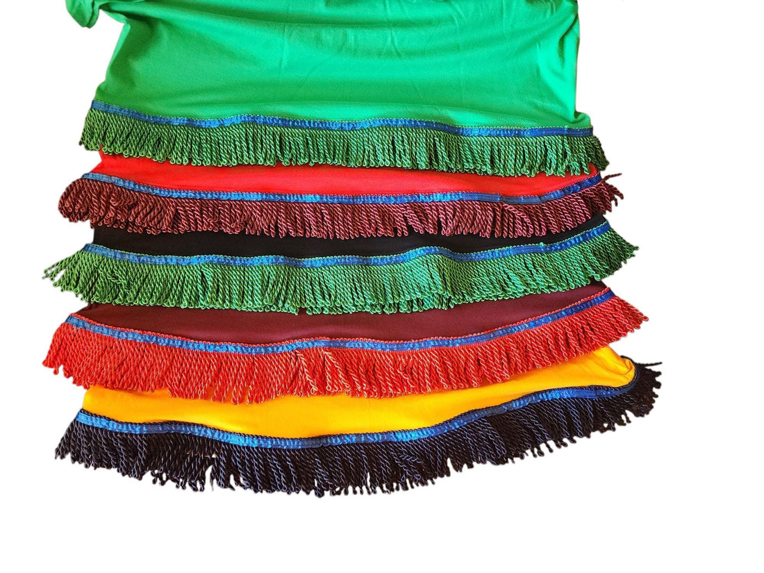Adult Solid Color Fringed Shirts Set of 5