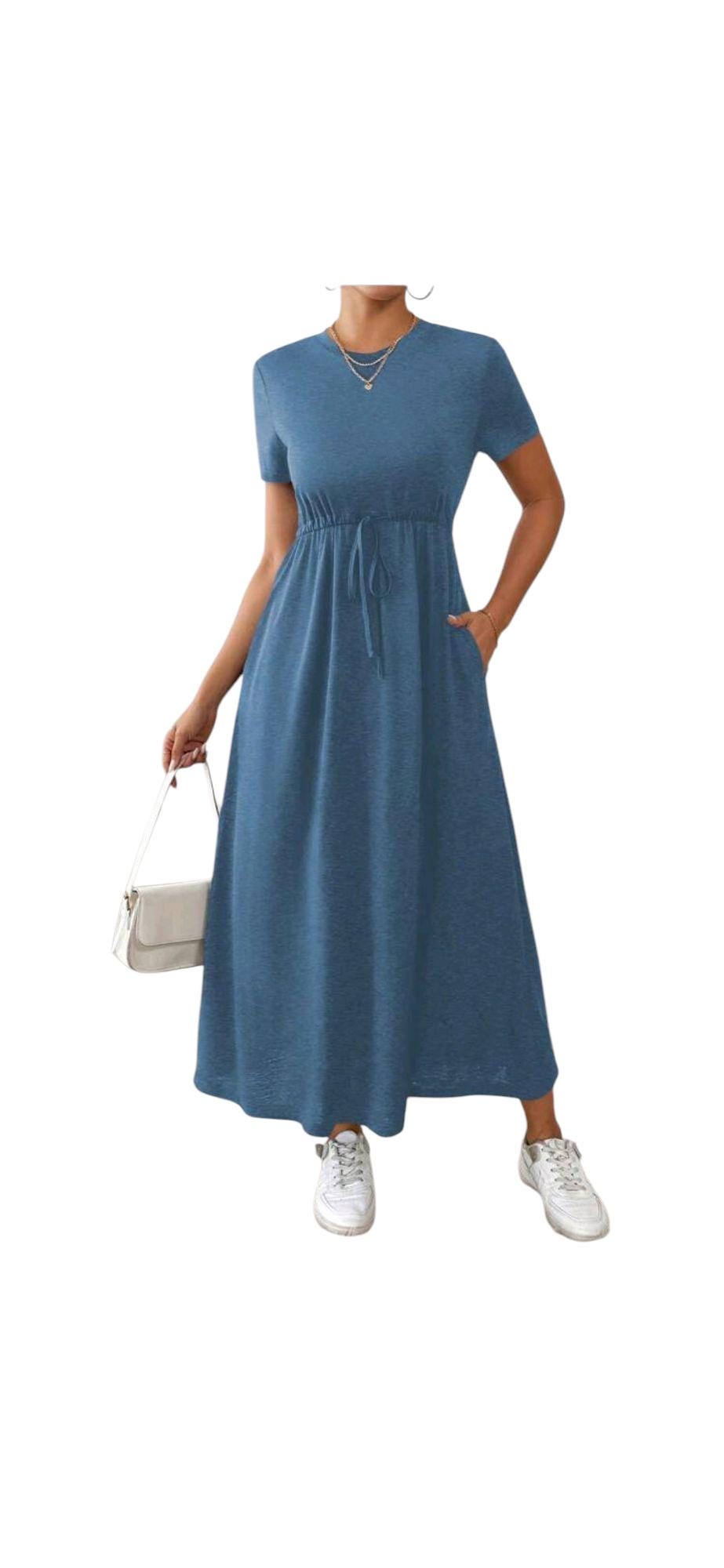 Womens Modest Dress with Fringes