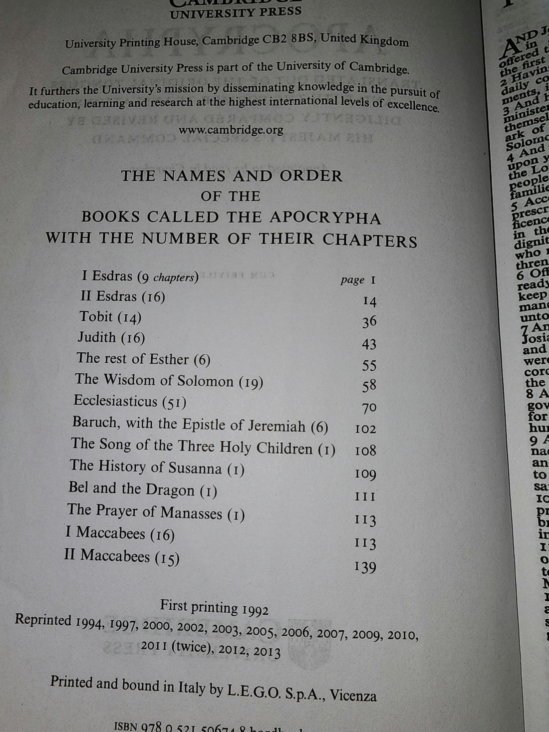 Apocrypha KJV Version