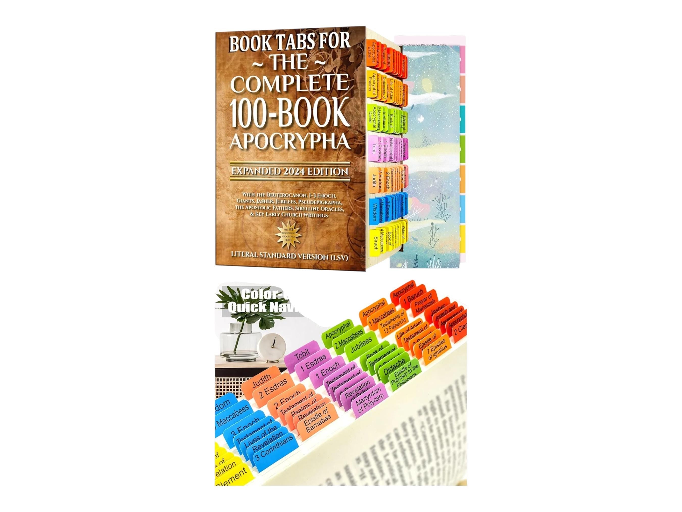 KJV Apocrypha Bible Tabs | 100 Laminated Book Tabs