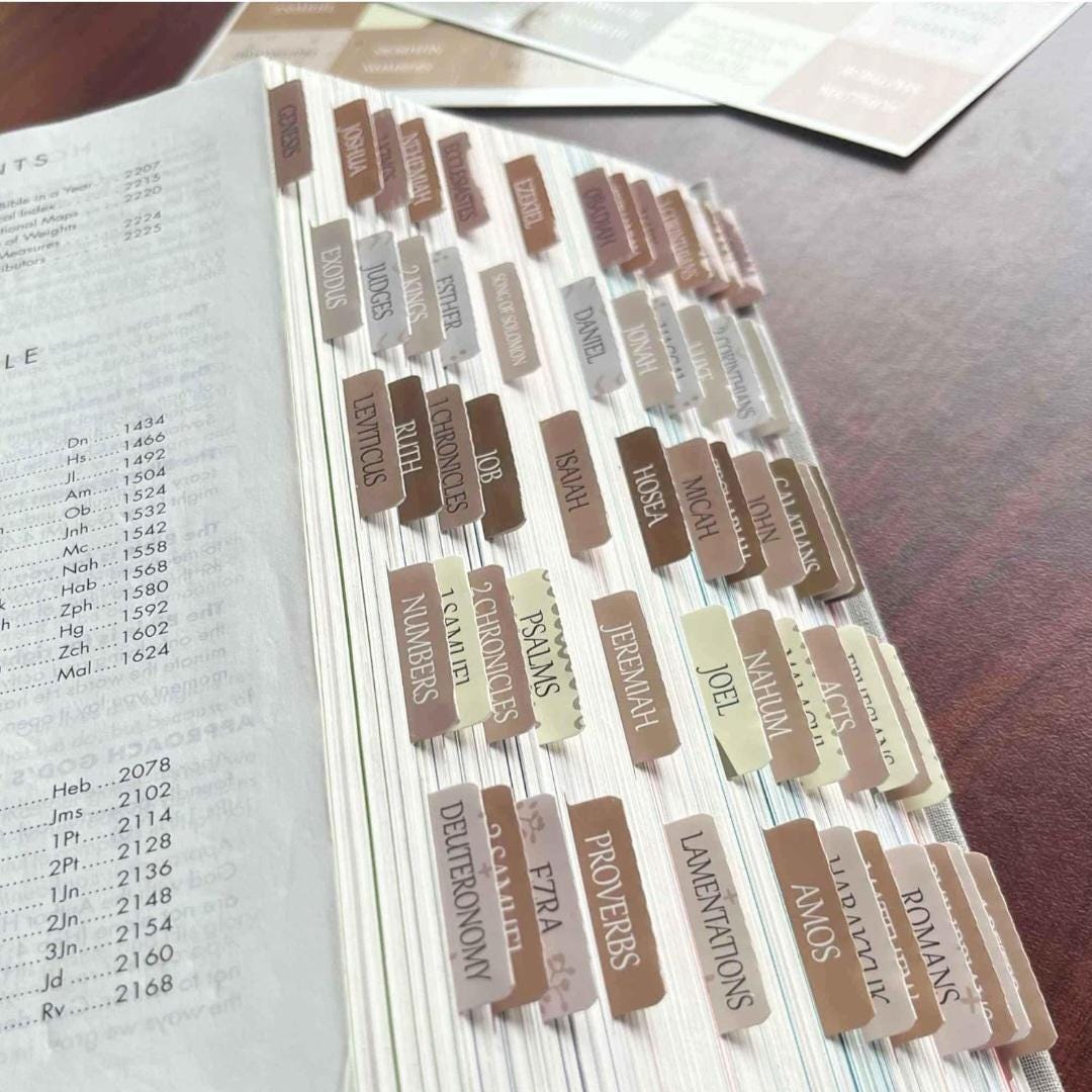 KJV Bible Tabs | Laminated, Easy Peel | Scripture Study Tool