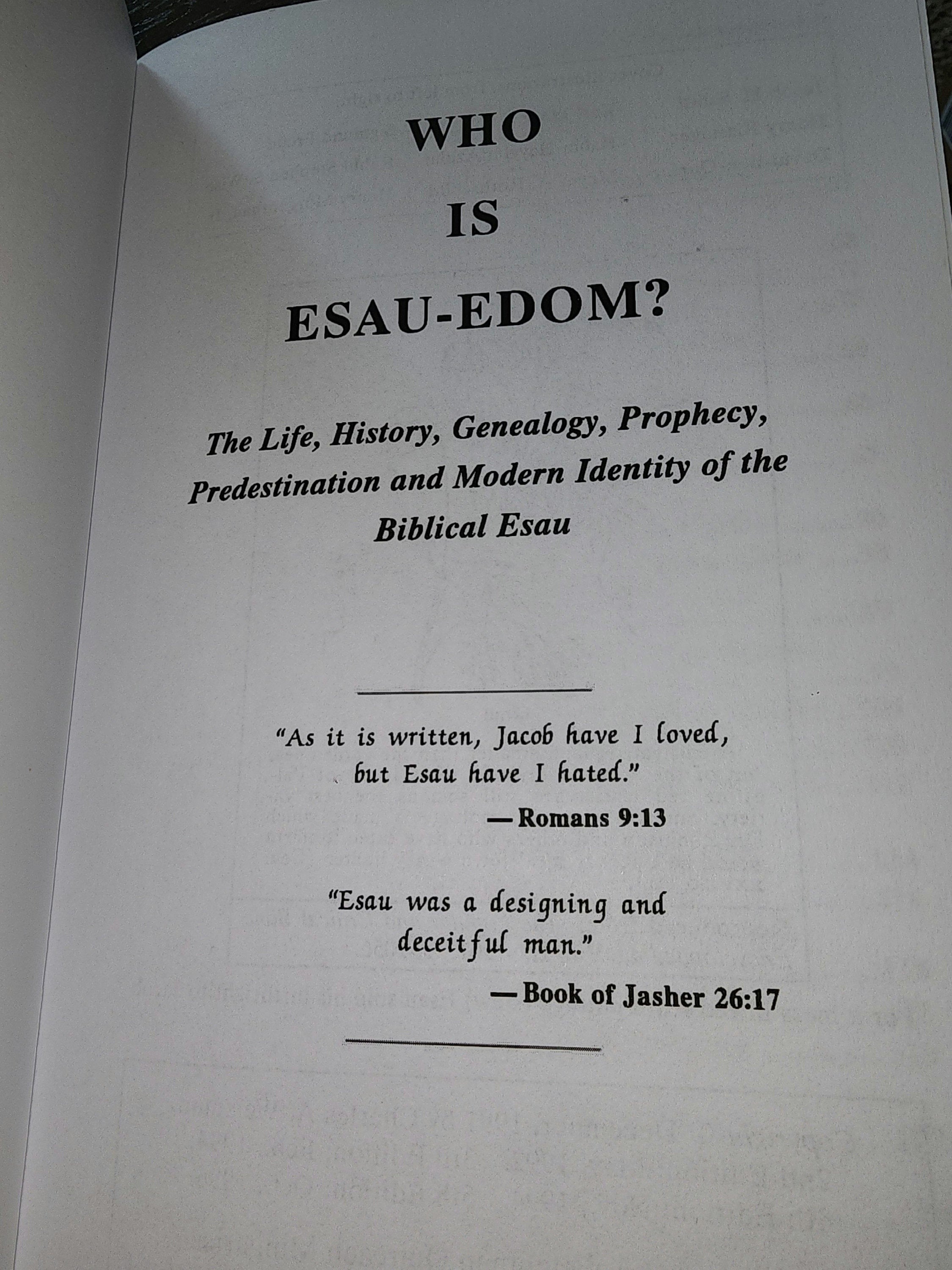 Who Is Esau - Edom