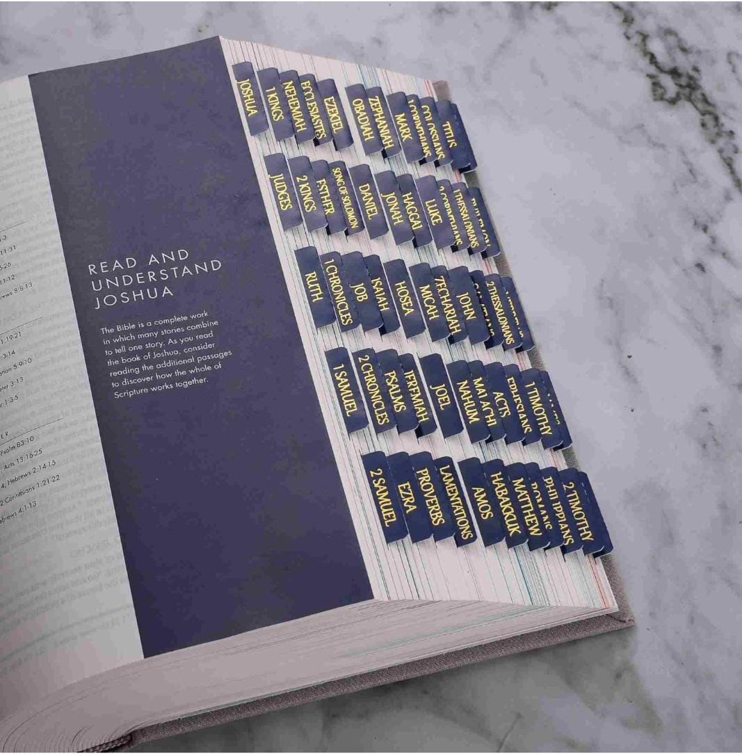 KJV Bible Tabs | Laminated, Easy Peel | Scripture Study Tool