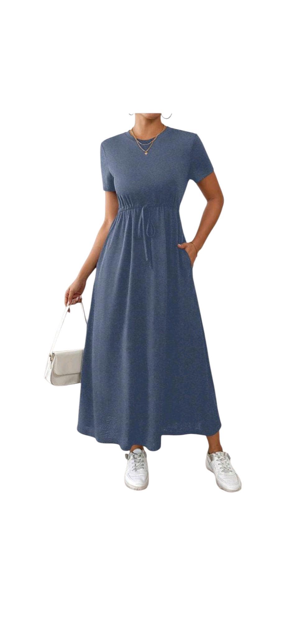 Womens Modest Dress with Fringes