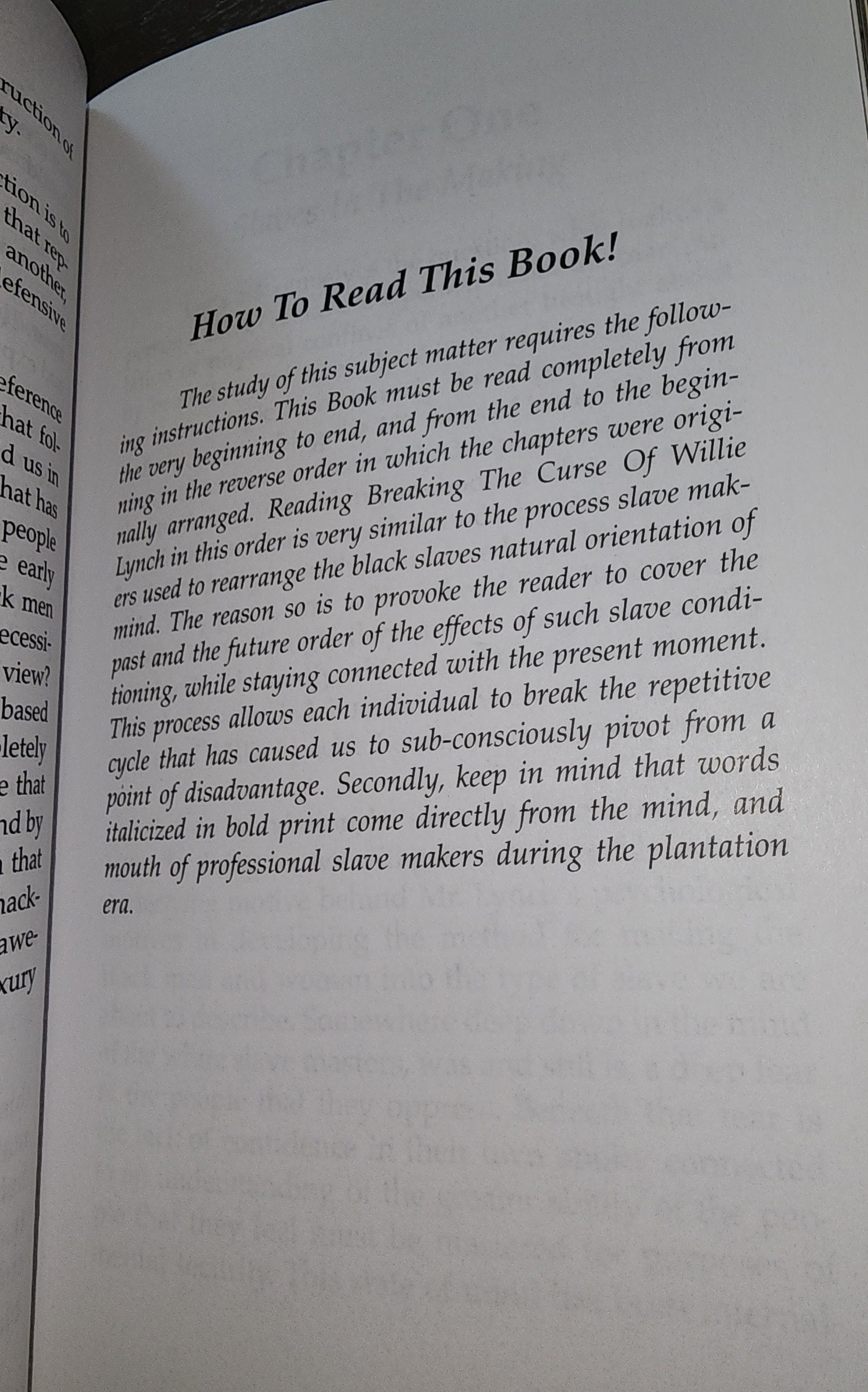 Breaking the Curse of Willie Lynch: The Science Of Slave Psychology Paperback