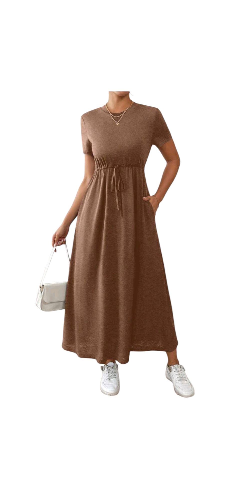 Womens Modest Dress with Fringes